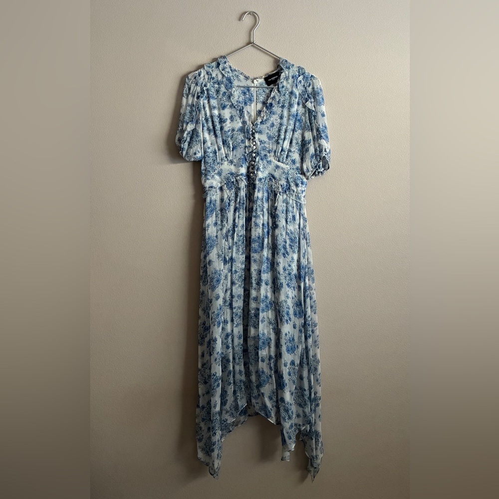 The Kooples Blue and White Floral Dress